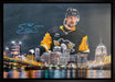 Erik Karlsson Signed 20x29 Framed Canvas Penguins Skyline-H (Limited Edition of 65) - Frameworth Sports Canada 