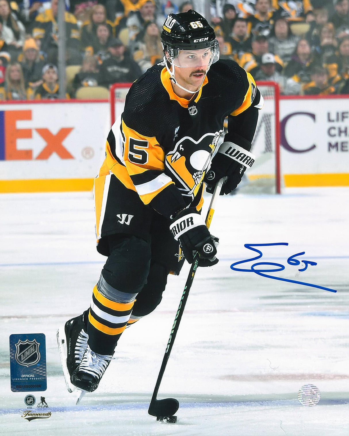 Erik Karlsson Signed 8x10 Photo Penguins Action-V - Frameworth Sports Canada 