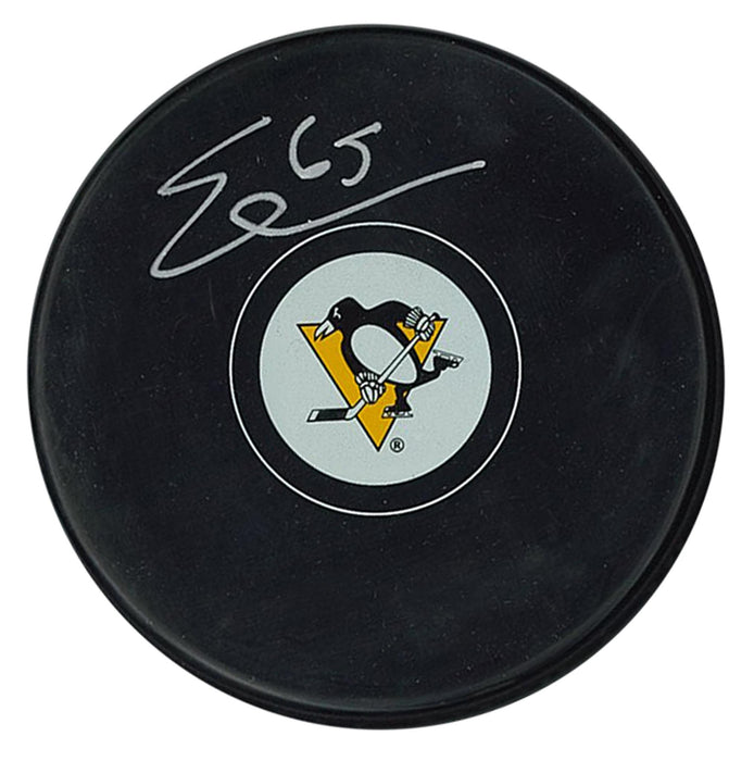 Erik Karlsson Signed Puck Penguins Autograph Series