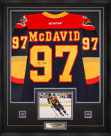 Connor McDavid Signed Jersey Framed Erie Otters CCM