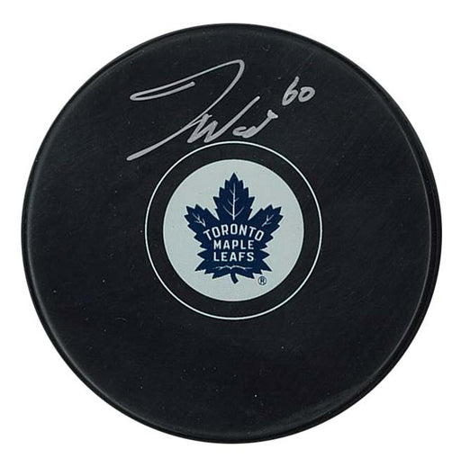 Joseph Woll Signed Puck Penguins Autograph Series Maple Leafs - Frameworth Sports Canada 