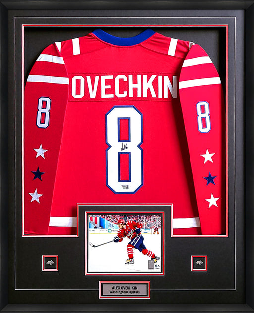 Alex Ovechkin Signed Replica Jersey Framed Washington Capitals 2015 NHL Winter Classic Mitchell & Ness - Frameworth Sports Canada 