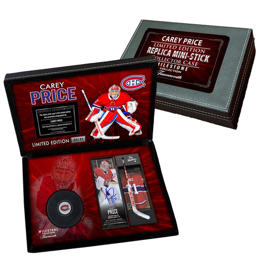 Carey Price Signed Tim Hortons Mini Stick Box Canadiens Limited Edition of 31 - Frameworth Sports Canada 