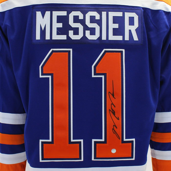 Mark Messier Signed Jersey Replica Blue Oilers Vintage Fanatics