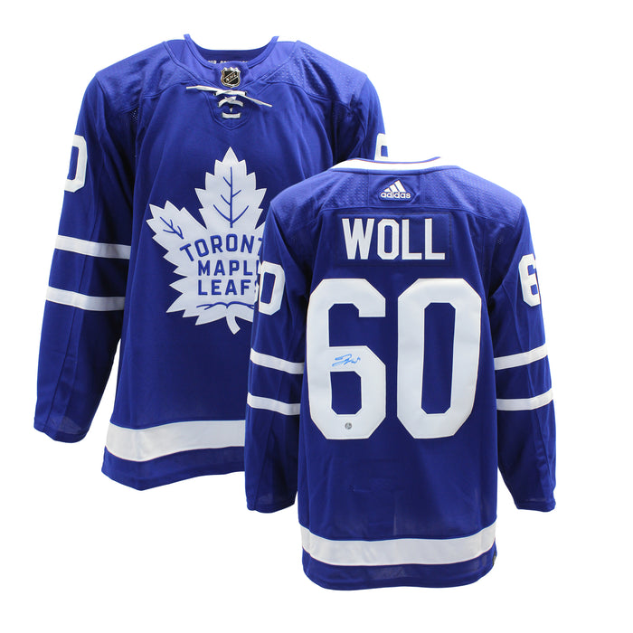 Joseph Woll Signed Jersey Maple Leafs Blue Adidas
