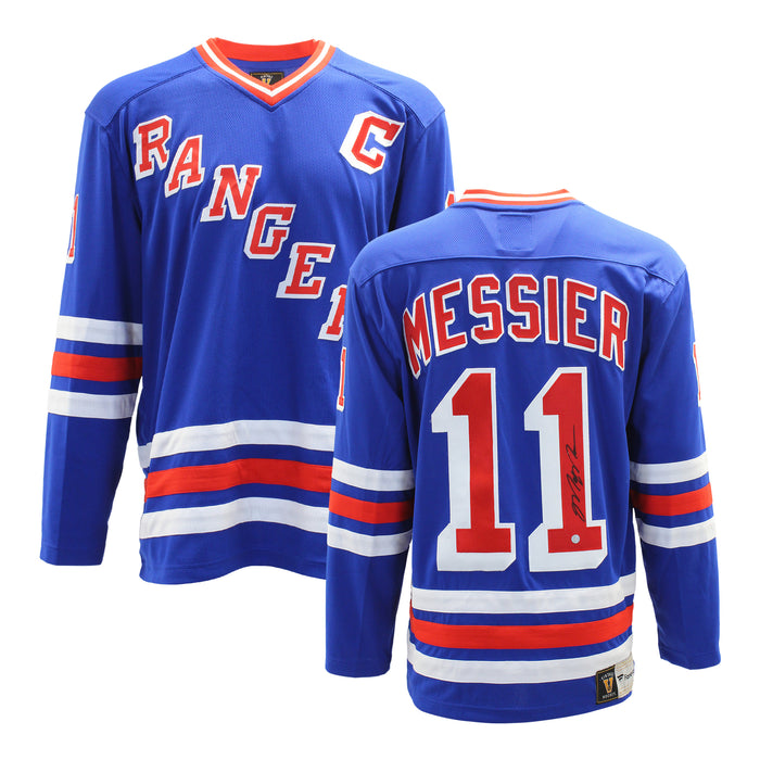 Mark Messier Signed Jersey Replica Blue Rangers Vintage Fanatics