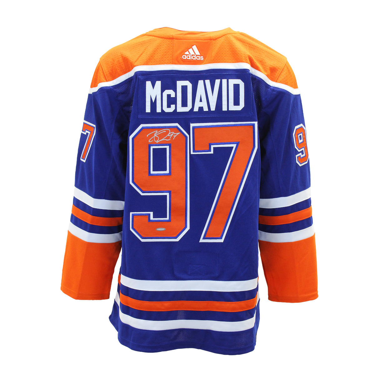 Connor McDavid Signed Jersey Edmonton Oilers Blue Adidas