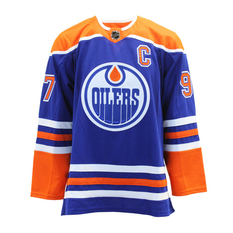 Connor McDavid Signed Jersey Edmonton Oilers Blue Adidas