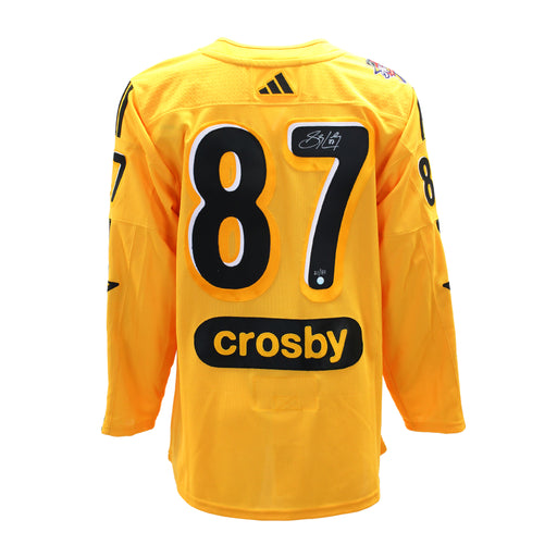 Sidney Crosby Signed Jersey Yellow 2024 NHL All Star Adidas (Limited Edition of 87) - Frameworth Sports Canada 