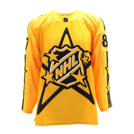 Sidney Crosby Signed Jersey Yellow 2024 NHL All Star Adidas (Limited Edition of 87) - Frameworth Sports Canada 