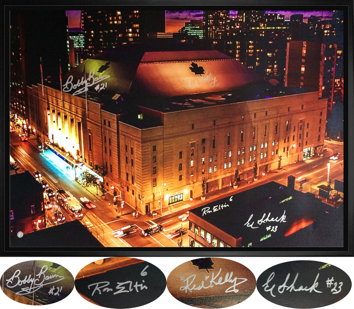 Toronto Maple Leafs Multi-Signed Framed 20x29 Maple Leafs Gardens Ariel View Canvas