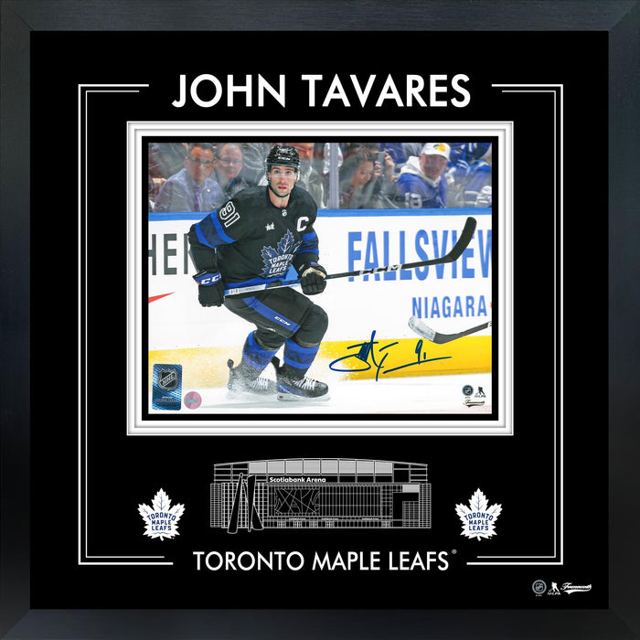 John Tavares Signed 8x10 Framed PhotoGlass Toronto Maple Leafs 3rd Jersey-H - Frameworth Sports Canada 