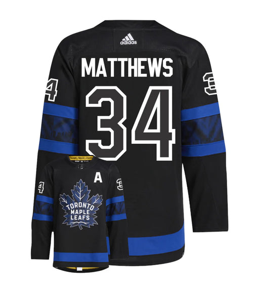Auston Matthews Toronto Maple Leafs Jersey Blue Third Adidas 2022-2024 - Frameworth Sports Canada 