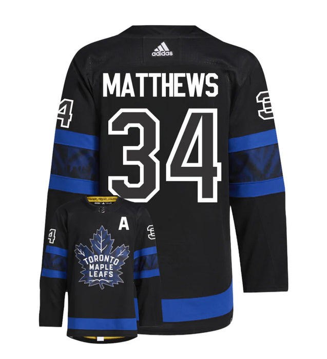 Auston Matthews Toronto Maple Leafs Jersey Blue Third Adidas 2022 2024 Frameworth Sports Canada