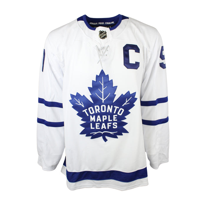 John Tavares Signed Jersey Toronto Maple Leafs White Adidas with "1000th Point" Inscription