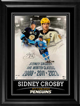 Sidney Crosby Signed 16x20 Framed PhotoGlass Penguins Winter Classic Tribute-V (Limited Edition of 99) - Frameworth Sports Canada 