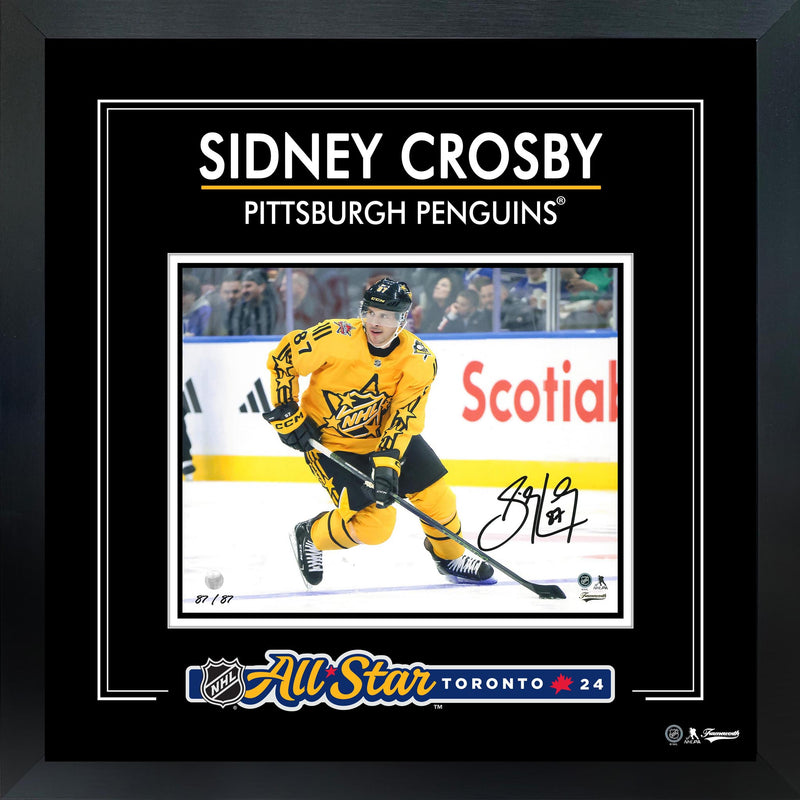 Sidney Crosby Signed 8x10 Framed PhotoGlass Penguins 2024 All-Star-H (Limited Edition of 99) - Frameworth Sports Canada 