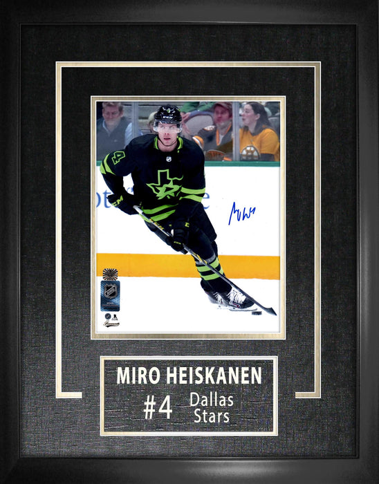 Miro Heiskanen Signed Framed Dallas Stars Alternate 8x10 Photo