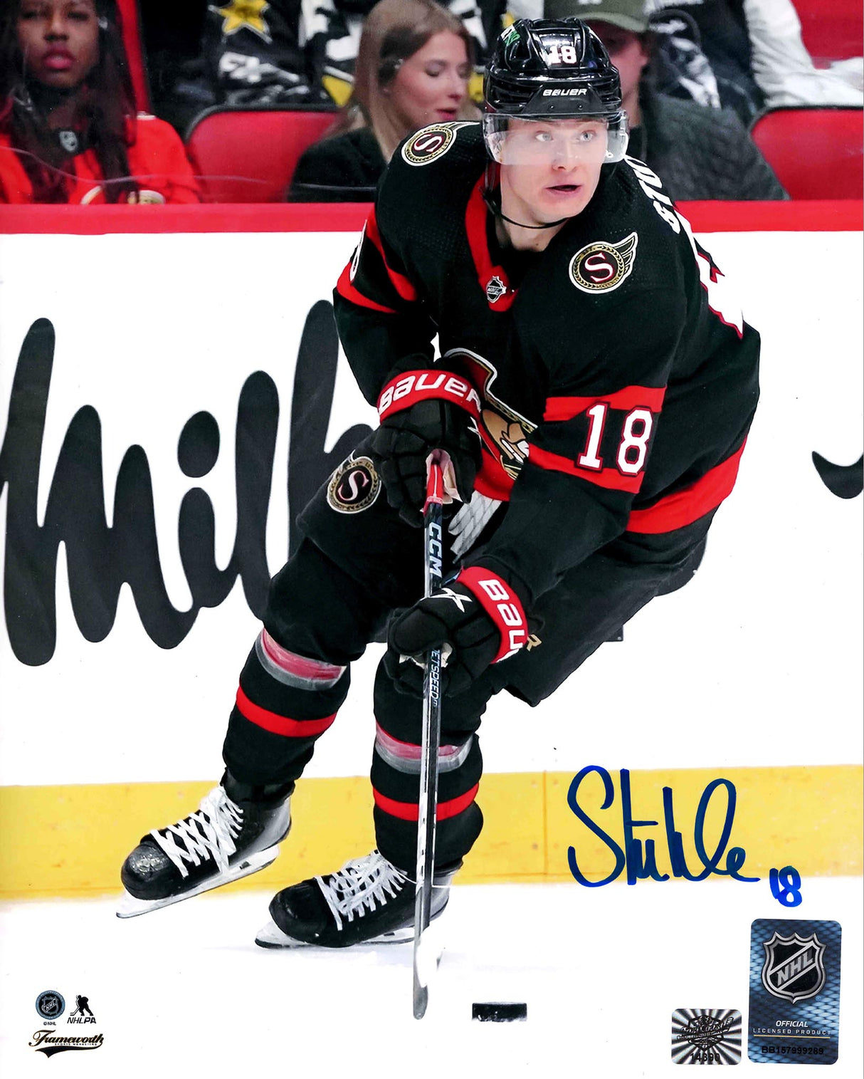 Tim Stutzle Signed Ottawa Senators Home 8x10 Photo - Frameworth Sports Canada 