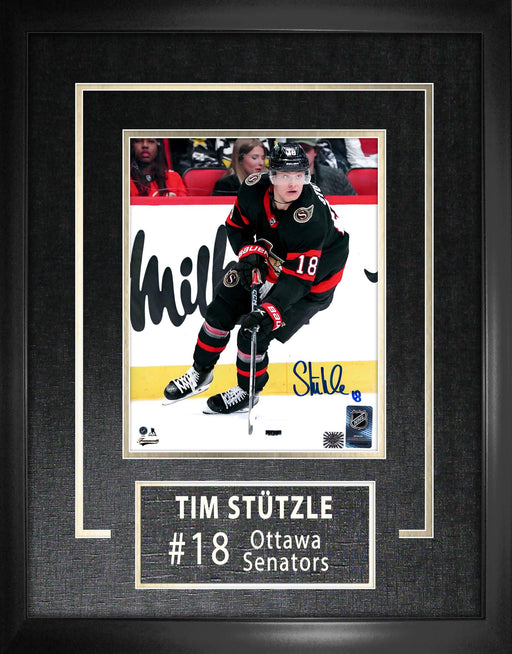 Tim Stutzle Signed Framed Ottawa Senators Home 8x10 Photo - Frameworth Sports Canada 