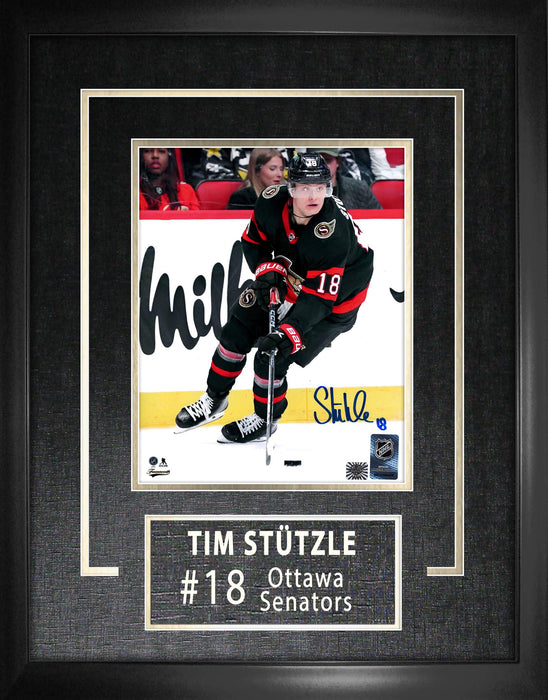 Tim Stutzle Signed Framed Ottawa Senators Home 8x10 Photo