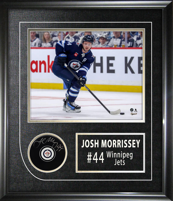 Josh Morrissey Winnipeg Jets Signed Framed Hockey Puck