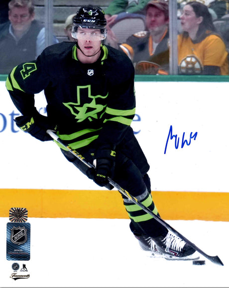 Miro Heiskanen Signed Dallas Stars Alternate 8x10 Photo - Frameworth Sports Canada 