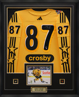 Sidney Crosby Signed Jersey Framed Yellow 2024 NHL All Star Adidas (Limited Edition of 87)