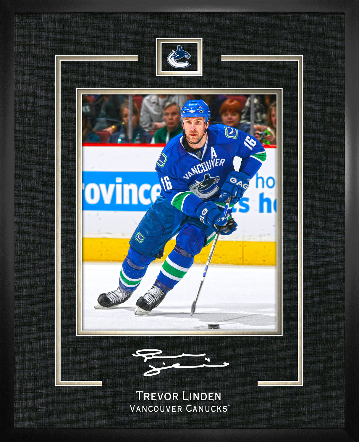 Trevor Linden 16x20 Replica Signature Frame Canucks