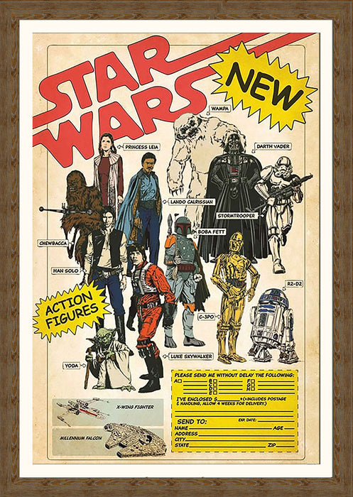 Star Wars Framed Classic Action-Figure Print