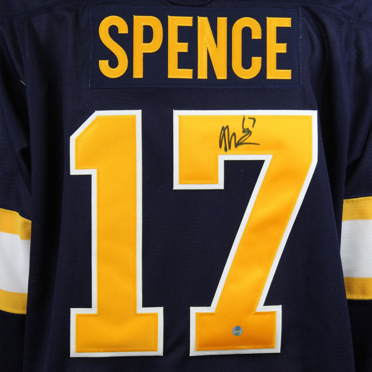 Malcolm Spence Signed Jersey Erie Otters CCM Replica Navy - Frameworth Sports Canada 