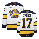 Malcolm Spence Signed Jersey Erie Otters CCM Replica White - Frameworth Sports Canada 