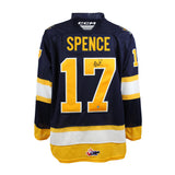 Malcolm Spence Signed Jersey Erie Otters CCM Replica Navy - Frameworth Sports Canada 