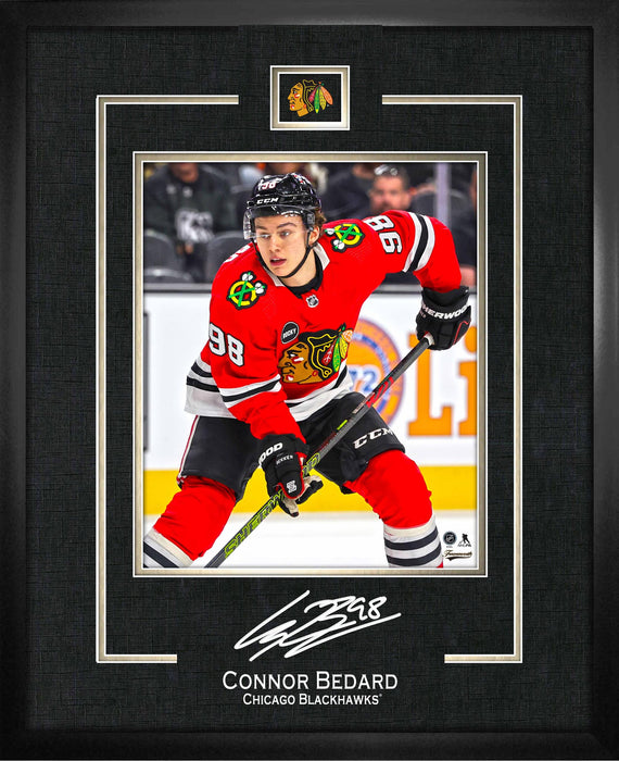 Connor Bedard 16x20 Replica Signature Frame Blackhawks