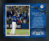 Jose Bautista 11x14 Unsigned Photo Framed PhotoGlass Blue Jays Bat Flip-V - Frameworth Sports Canada 