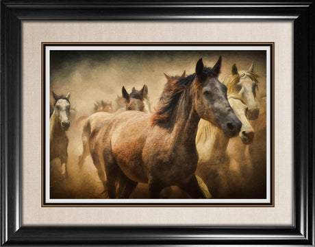 Running Horses Framed Print - Frameworth Sports Canada 