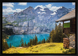 Mountain Lake 20x29 Framed Canvas