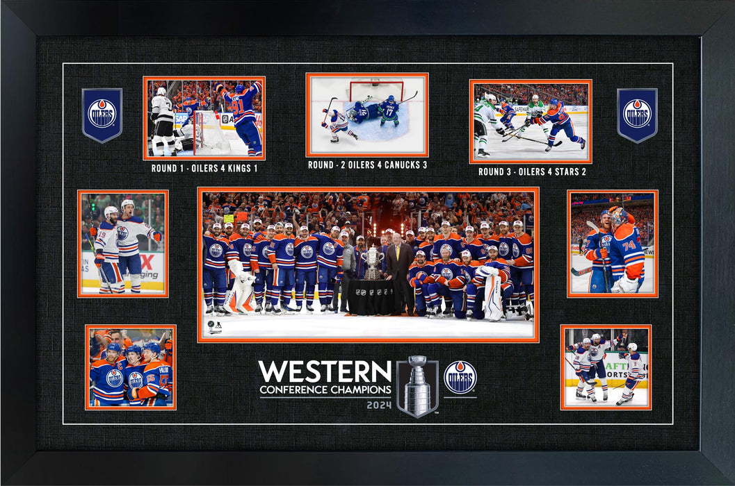 Edmonton Oilers Conference Champions Framed Collage