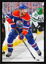 Connor McDavid 20x29 Framed Canvas Oilers Action-V