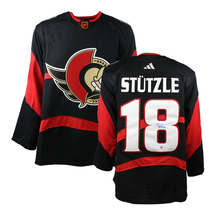 Tim Stutzle Signed Jersey Ottawa Senators Reverse Retro Black Adidas