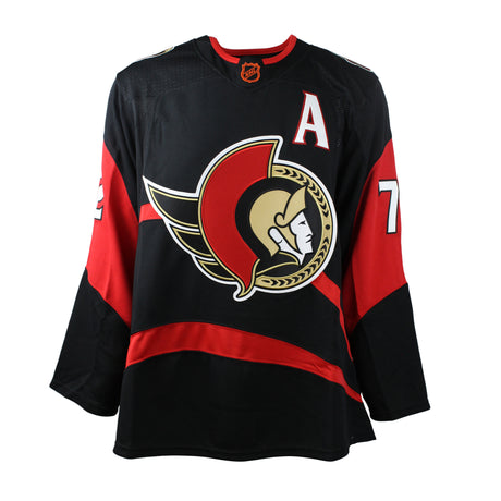 Thomas Chabot Signed Jersey Ottawa Senators Reverse Retro Black Adidas