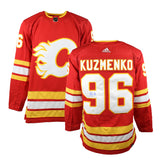 Andrei Kuzmenko Signed Jersey Calgary Flames Red Adidas