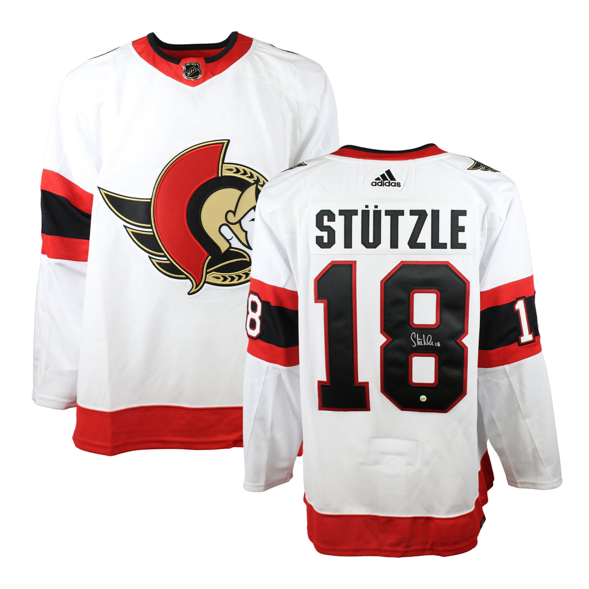 Tim Stutzle Signed Jersey Ottawa Senators White Adidas - Frameworth Sports Canada 