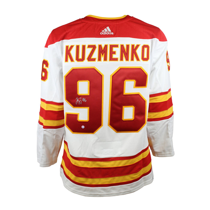 Andrei Kuzmenko Signed Jersey Calgary Flames White Adidas