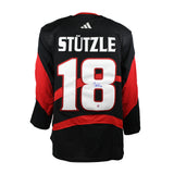 Tim Stutzle Signed Jersey Ottawa Senators Reverse Retro Black Adidas