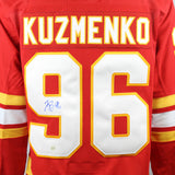 Andrei Kuzmenko Signed Jersey Calgary Flames Red Adidas - Frameworth Sports Canada 