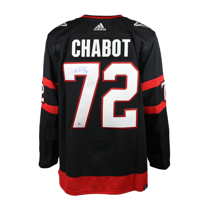 Thomas Chabot Signed Jersey Ottawa Senators Black Adidas
