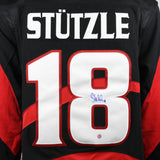 Tim Stutzle Signed Jersey Ottawa Senators Reverse Retro Black Adidas - Frameworth Sports Canada 