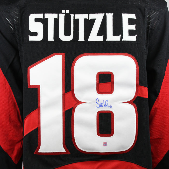 Tim Stutzle Signed Jersey Ottawa Senators Reverse Retro Black Adidas