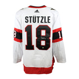 Tim Stutzle Signed Jersey Ottawa Senators White Adidas - Frameworth Sports Canada 